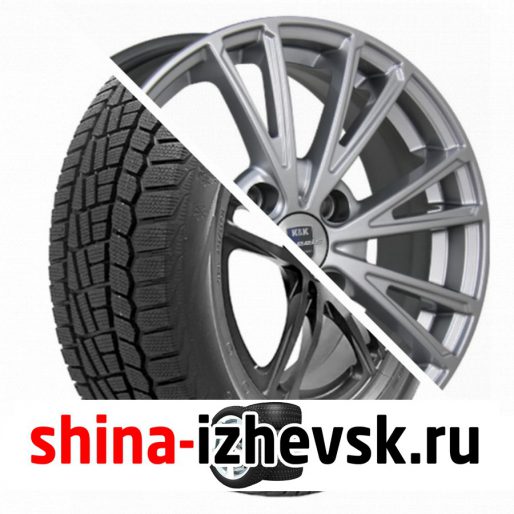 Колесо в сборе Viatti Brina зима (V-521) 185/65 R15 T 88 + КиК Меандр-оригинал 6xR15 4×100 ET50 DIA60.1 Глянцевый серебристый в Ижевске